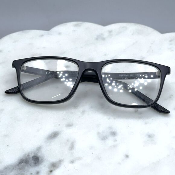 Nike Other - Nike 5543 001 Matte Black Square Full Rim Eyeglasses Frames Only 49-17-135